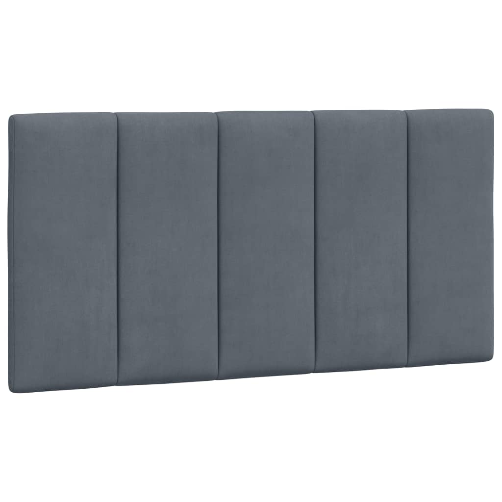 Bett mit Matratze "Hanko" Hellgrau 80x200 cm Samt