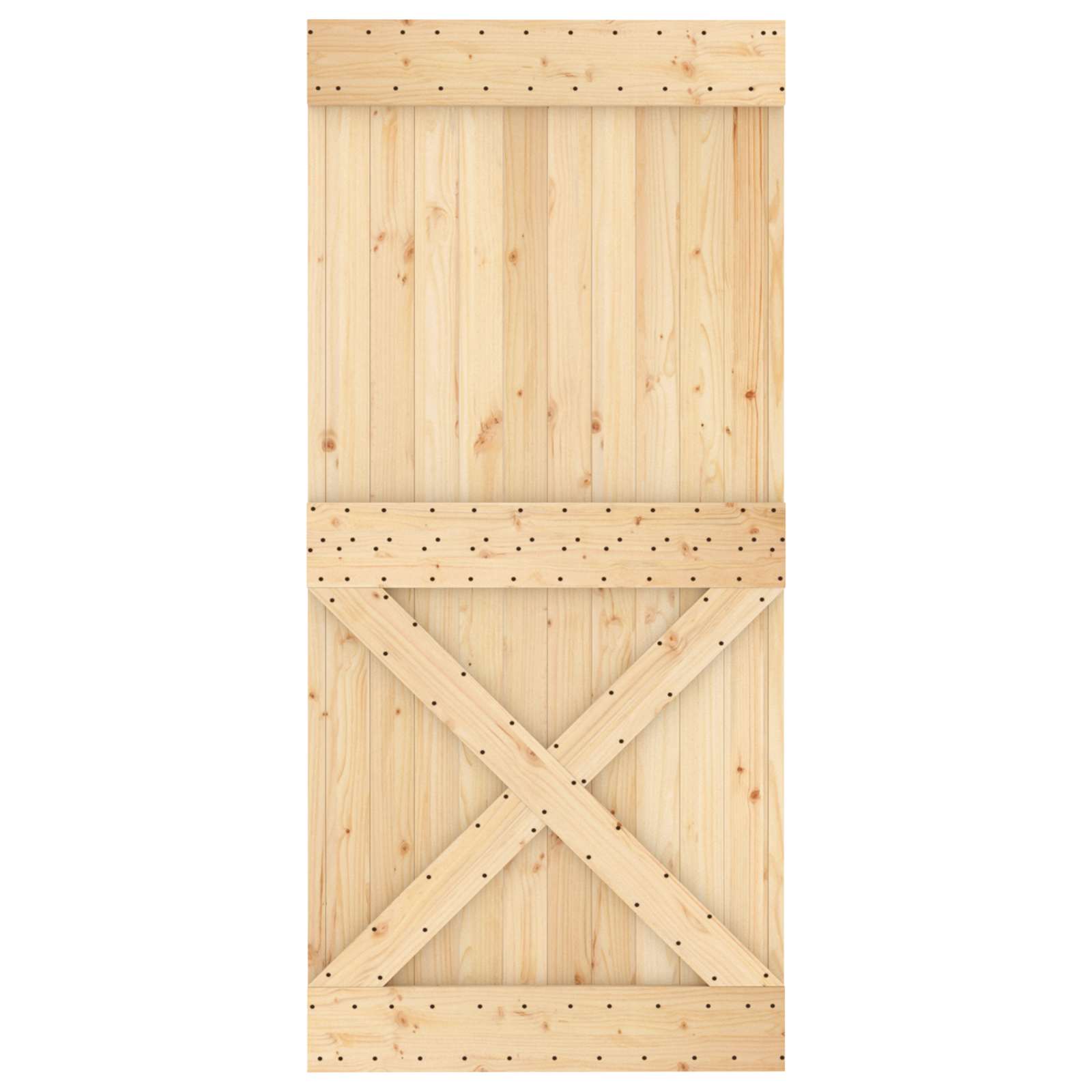 Tür NARVIK Natur 80 x 210 cm Massivkiefer