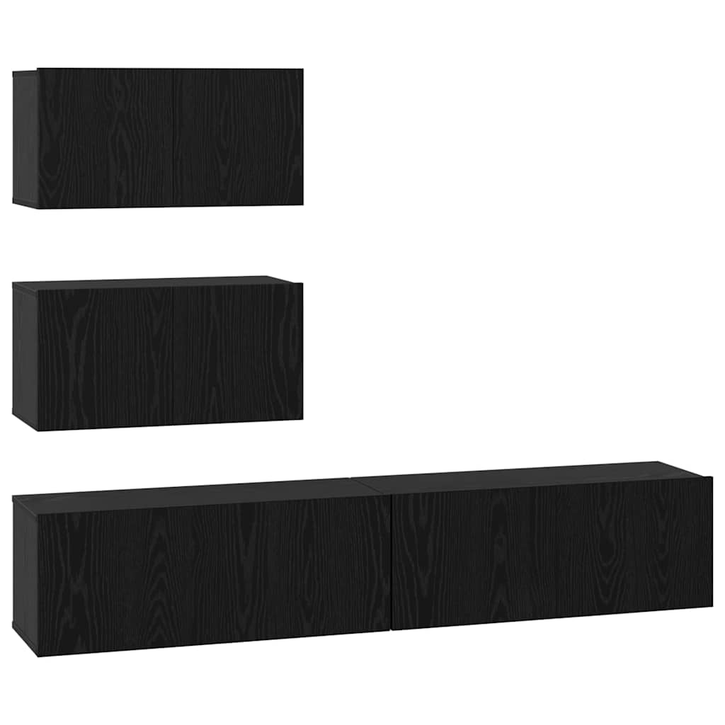 4-tlg. TV-Schrank-Set Weiß Holzwerkstoff