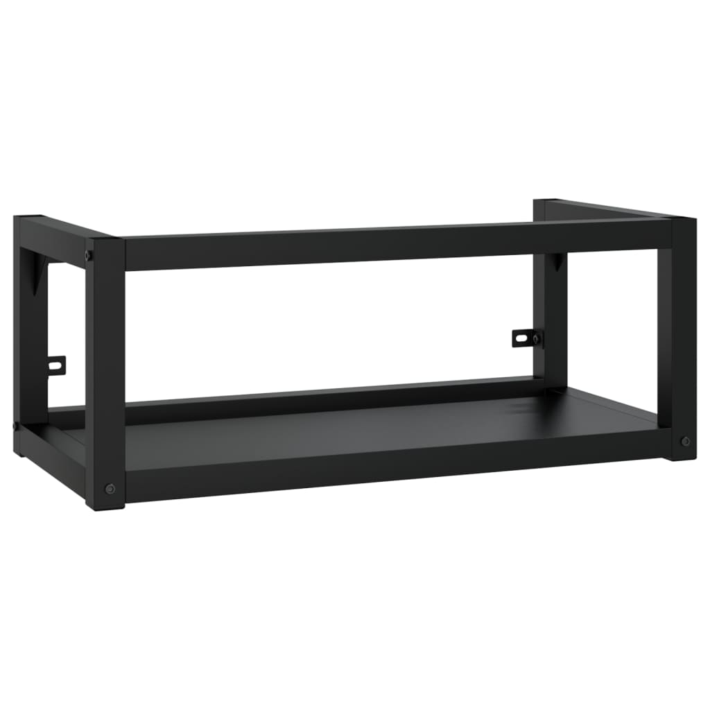 Badezimmer Wand-Waschtischgestell Weiß 59x38x31 cm Eisen