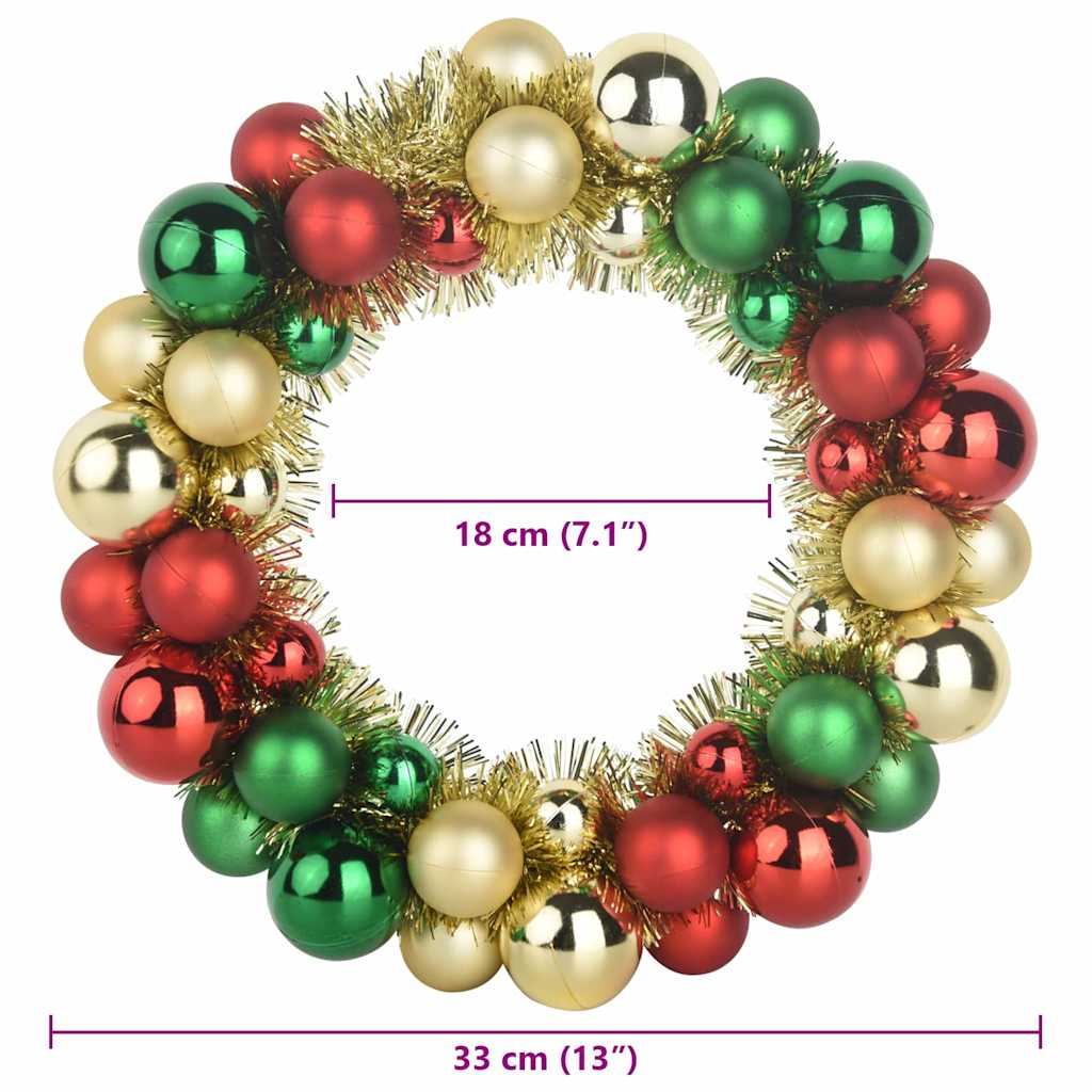 Weihnachtsballkränze 2 pcs Rot 33 x 33 x 7 cm Polystyrol