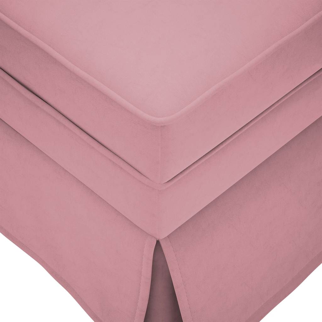 Chaiselongue mit Nackenrolle und Rechter Armlehne Blau Samt
