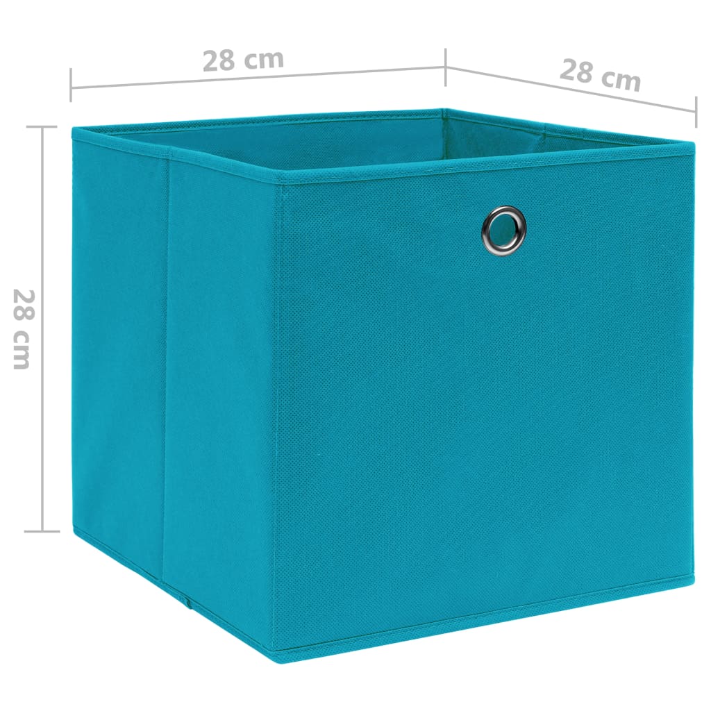 Aufbewahrungsboxen mit Deckeln 10 Stk. 28x28x28 cm Schwarz