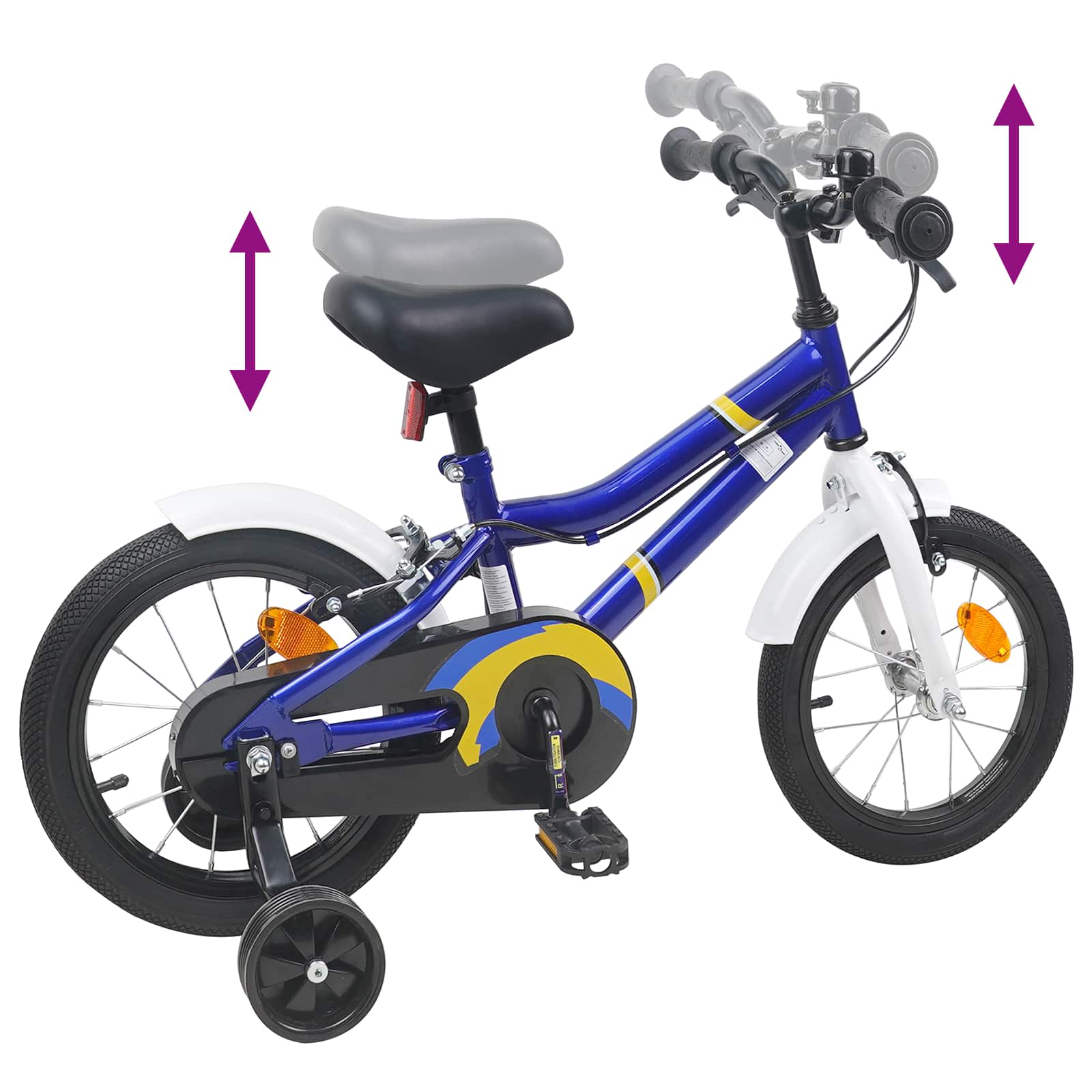 Kinderfahrrad 12 Zoll für 2-4 Jahre alt Schwarz Rot