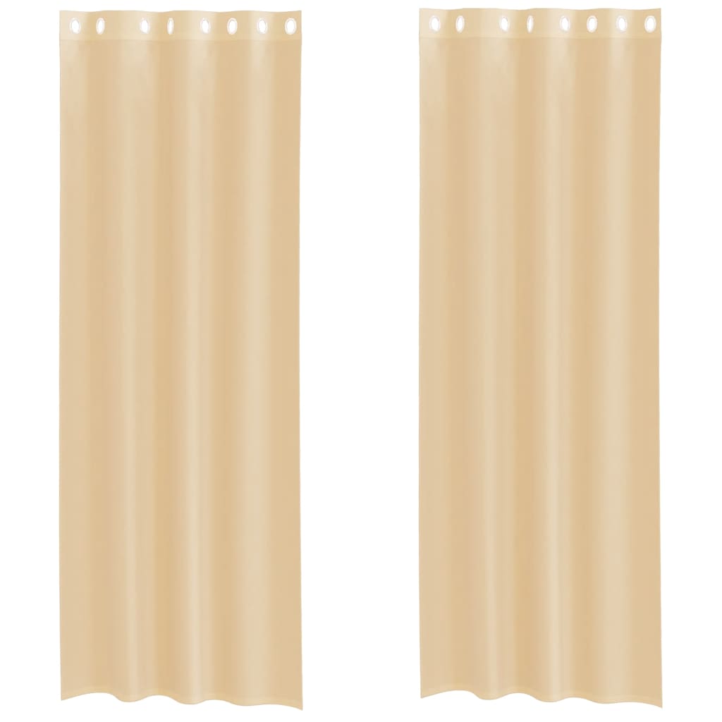 Voile Vorhänge mit Ösen 2 Stk. Apfelgrün 140x140 cm