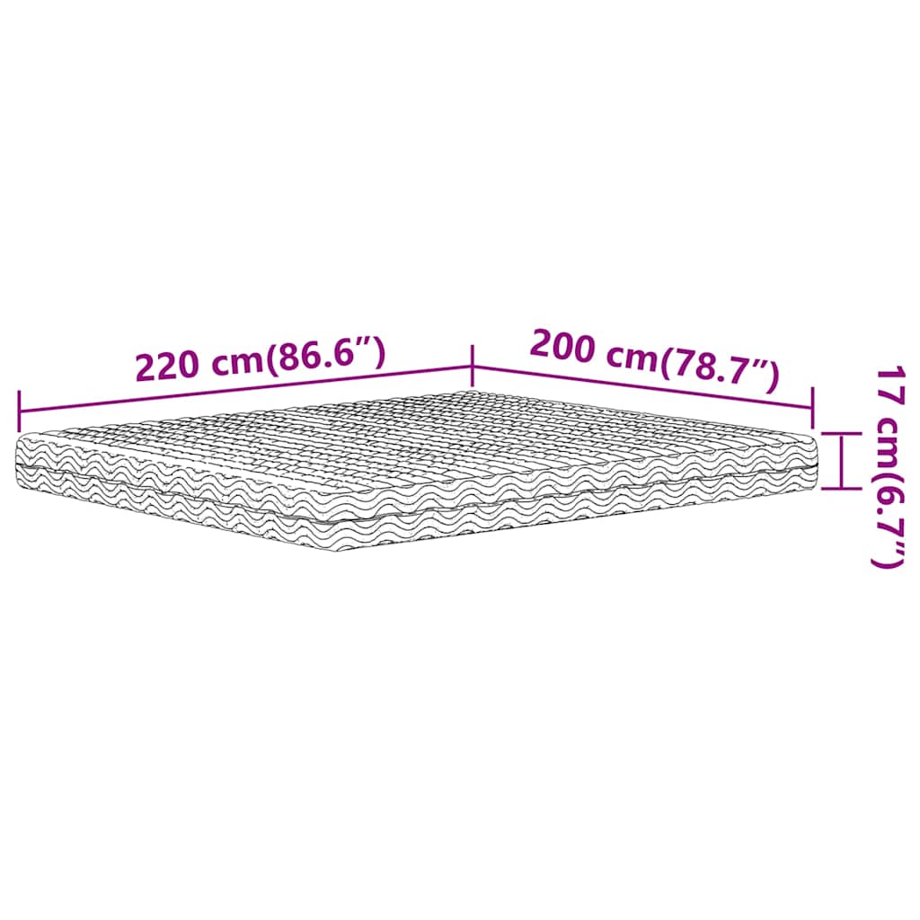 Schaumstoffmatratze Weiß 80x200 cm Härtegrad H2 H3