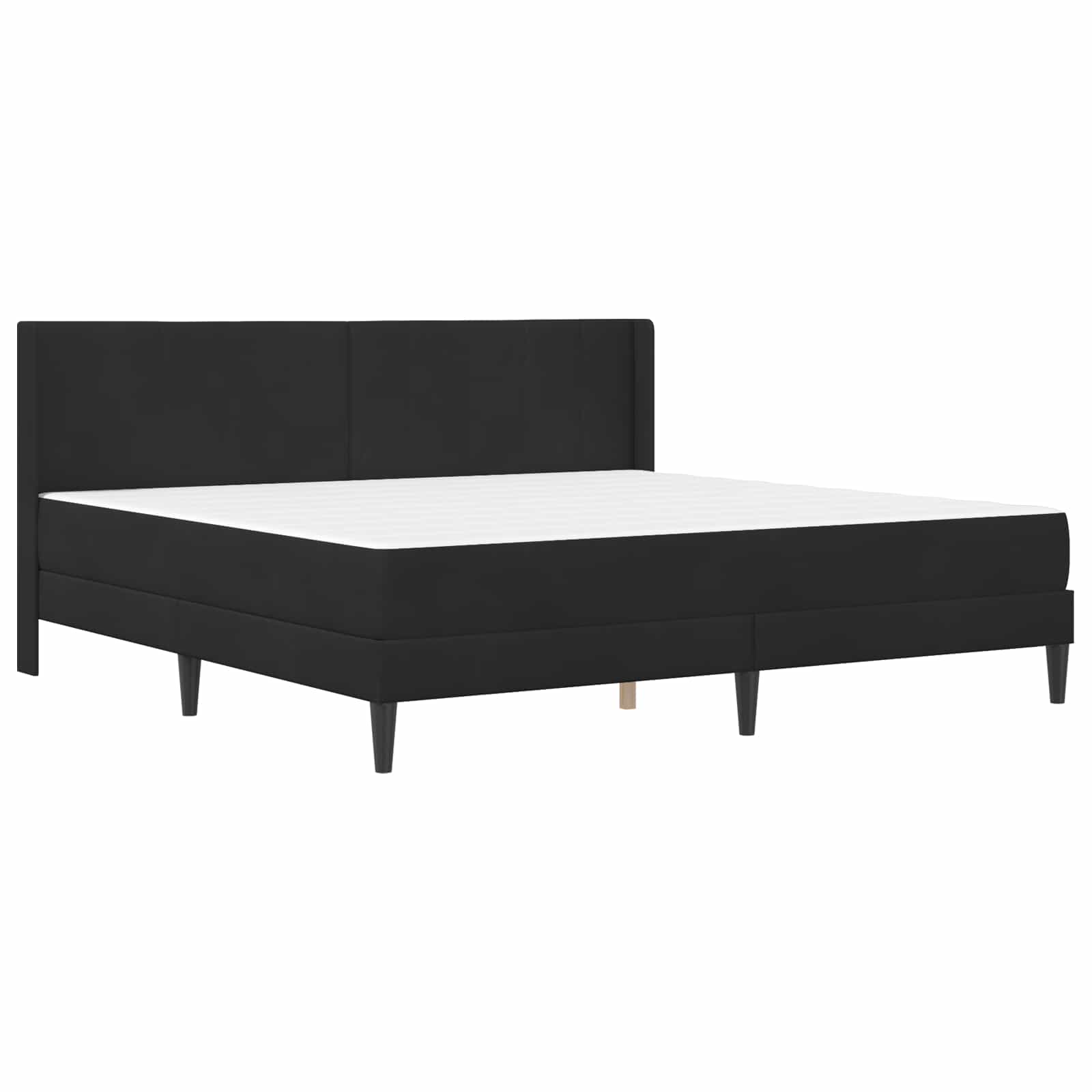 Bettgestell mit Matratze mit Kopfteil Hellgrau 80 x 200 cm Samt
