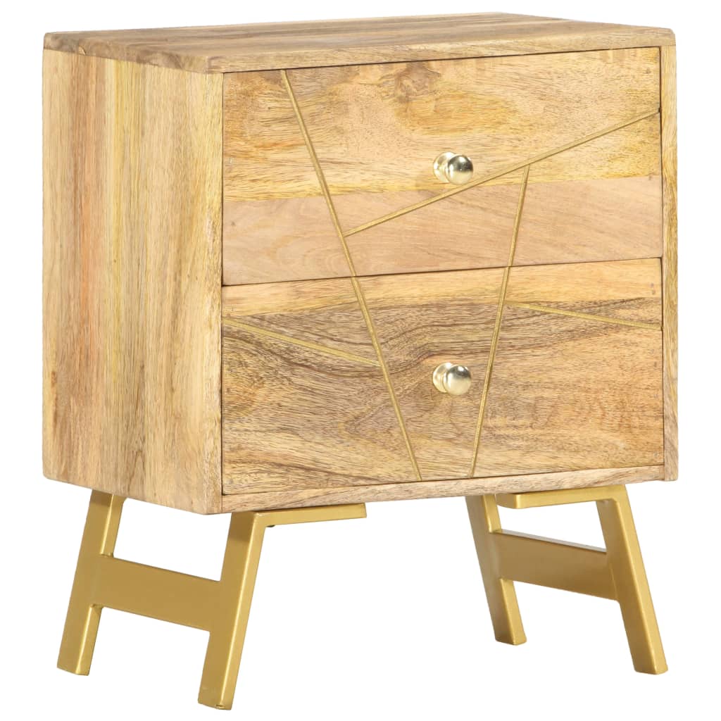 Nachttisch 40x30x50 cm Massivholz Mango