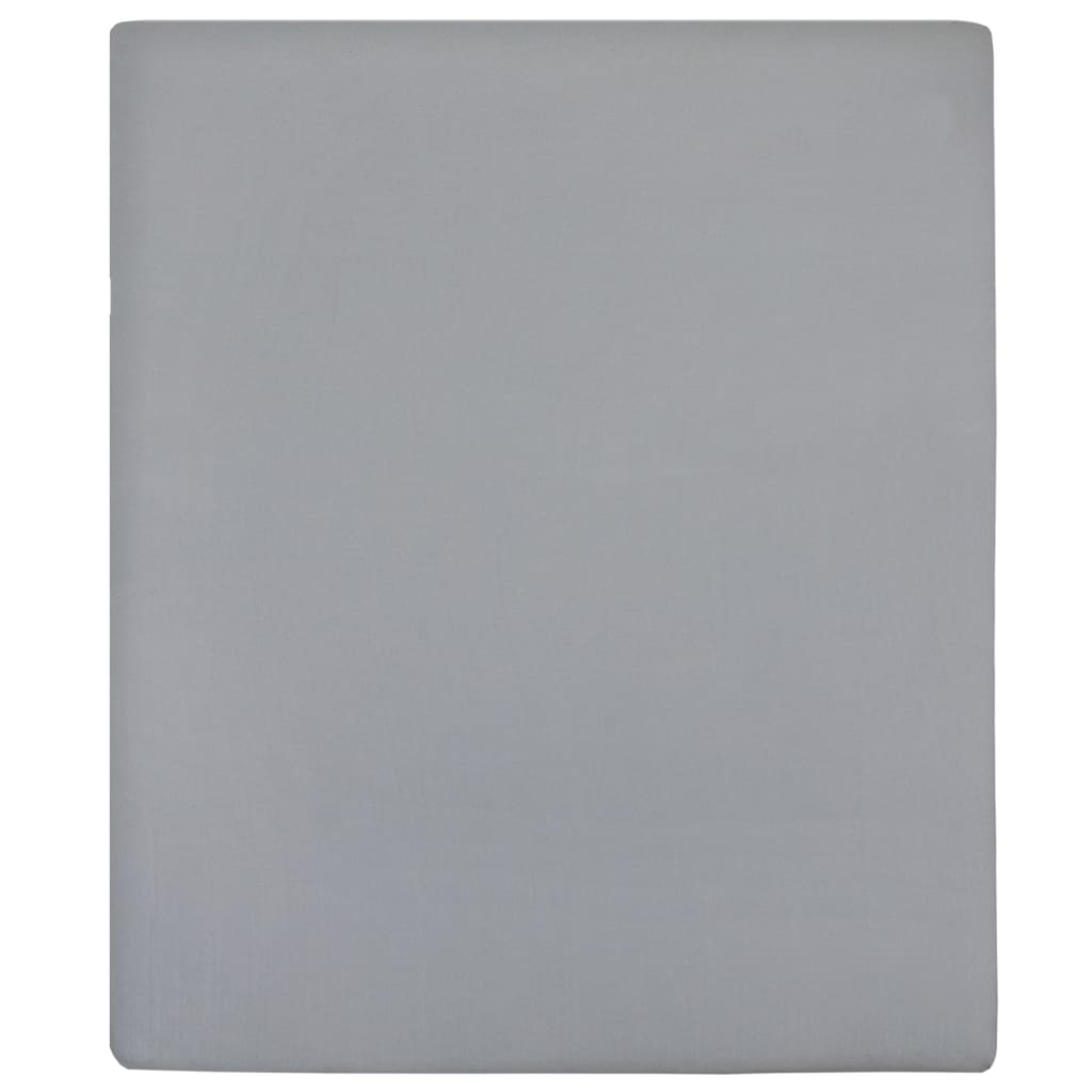 Spannbettlaken Jersey Anthrazit 90x200 cm Baumwolle