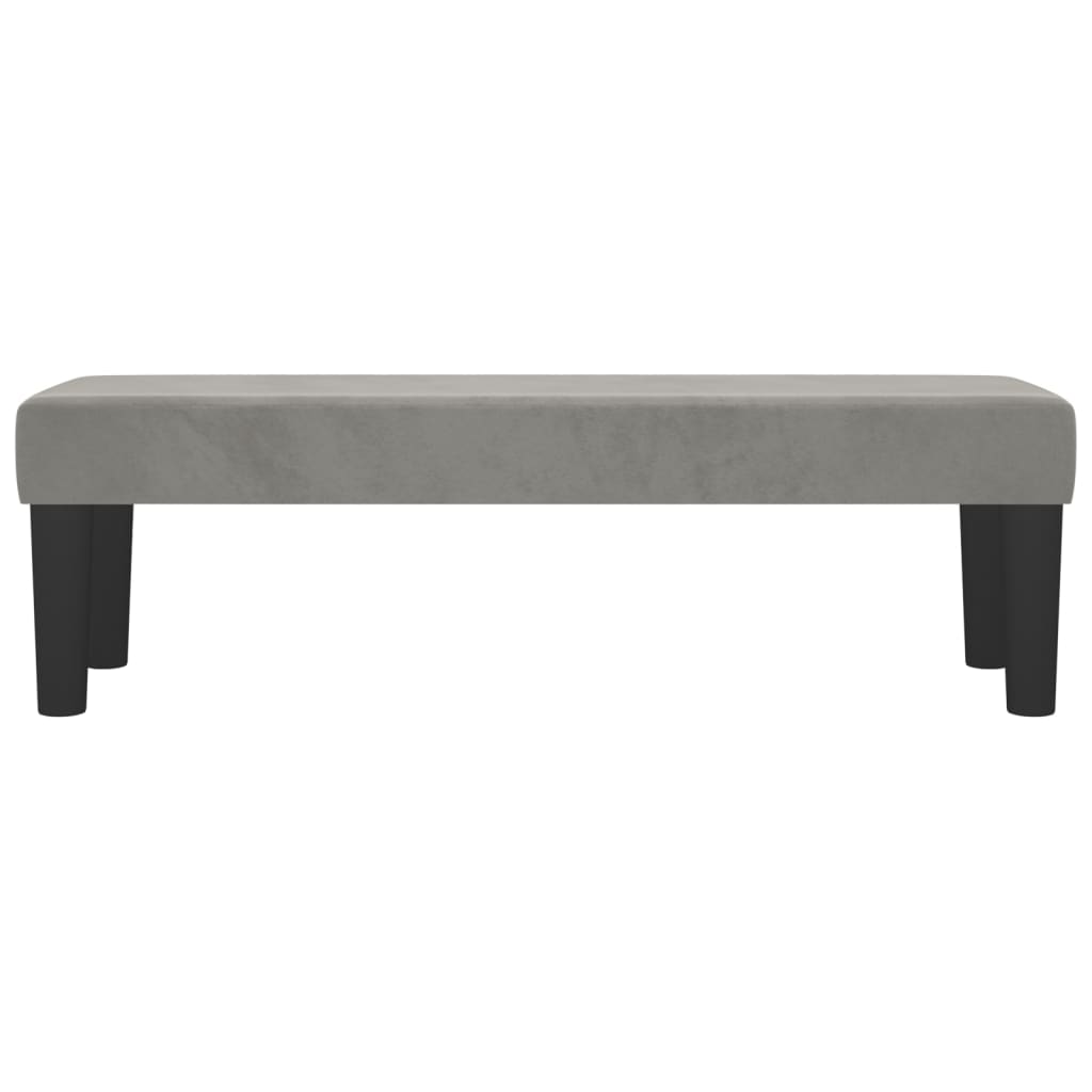 Sitzbank Hellgrau 70x30x30 cm Samt