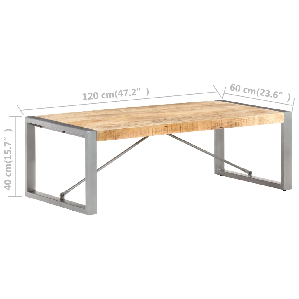 Couchtisch 120x60x40 cm Massivholz