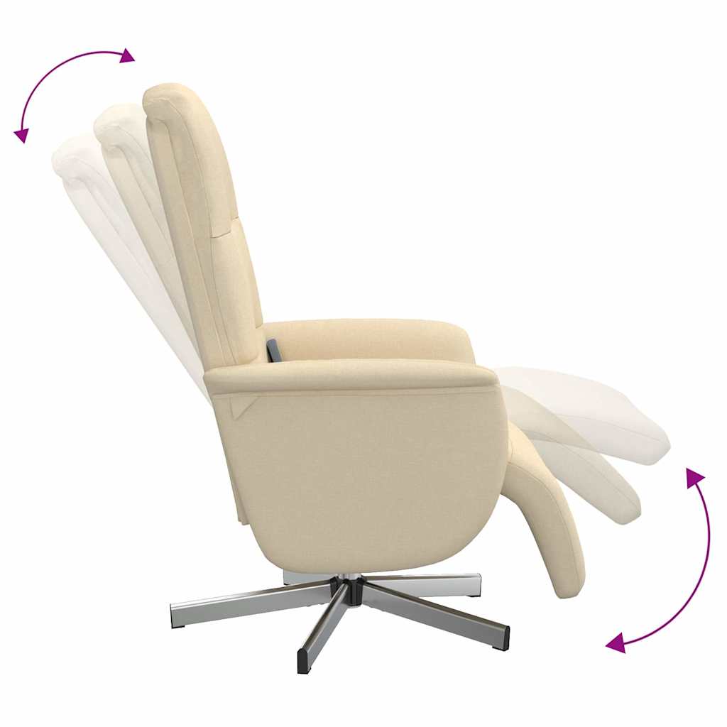 Massagesessel mit Fußteil Braun Stoff