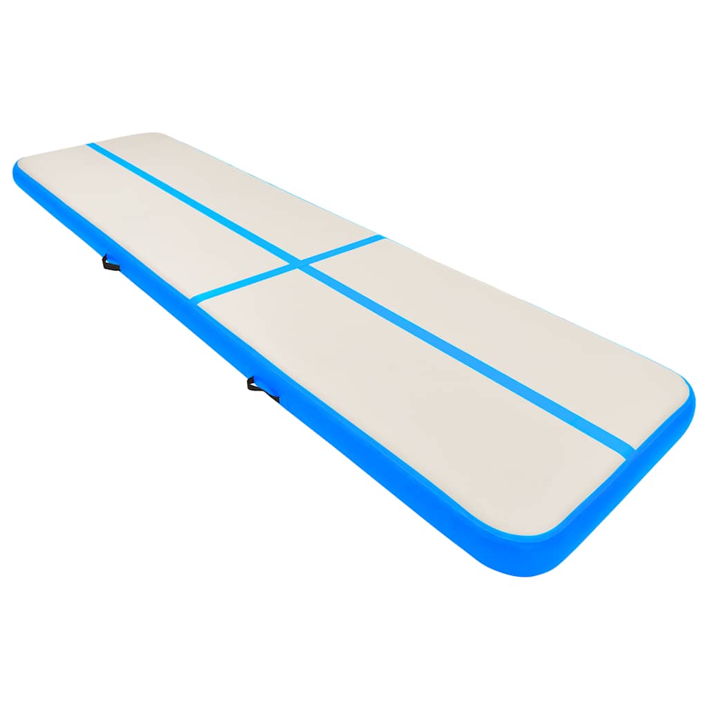 Aufblasbare Gymnastikmatte mit Pumpe 300×100×10 cm PVC Rosa