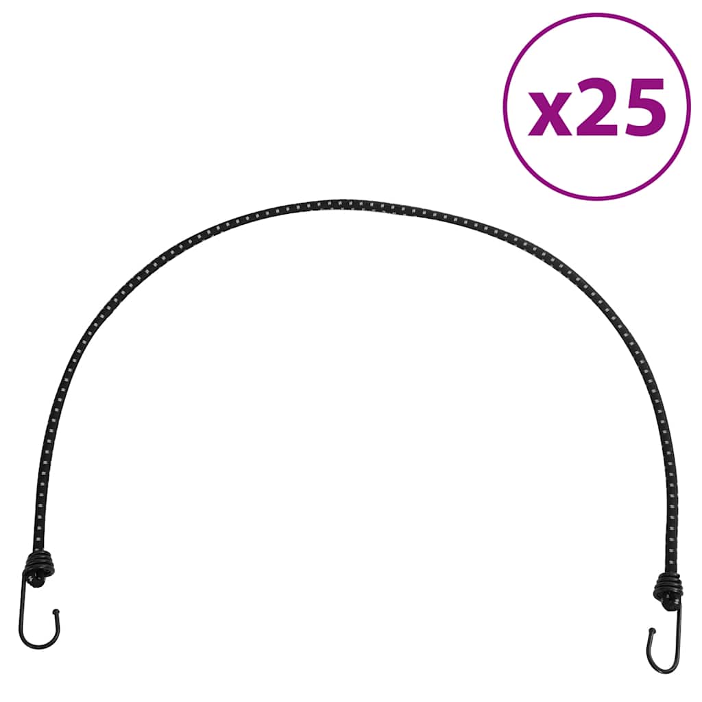 Gummiseile Reflektierend mit Haken 25 Stk. 38 cm