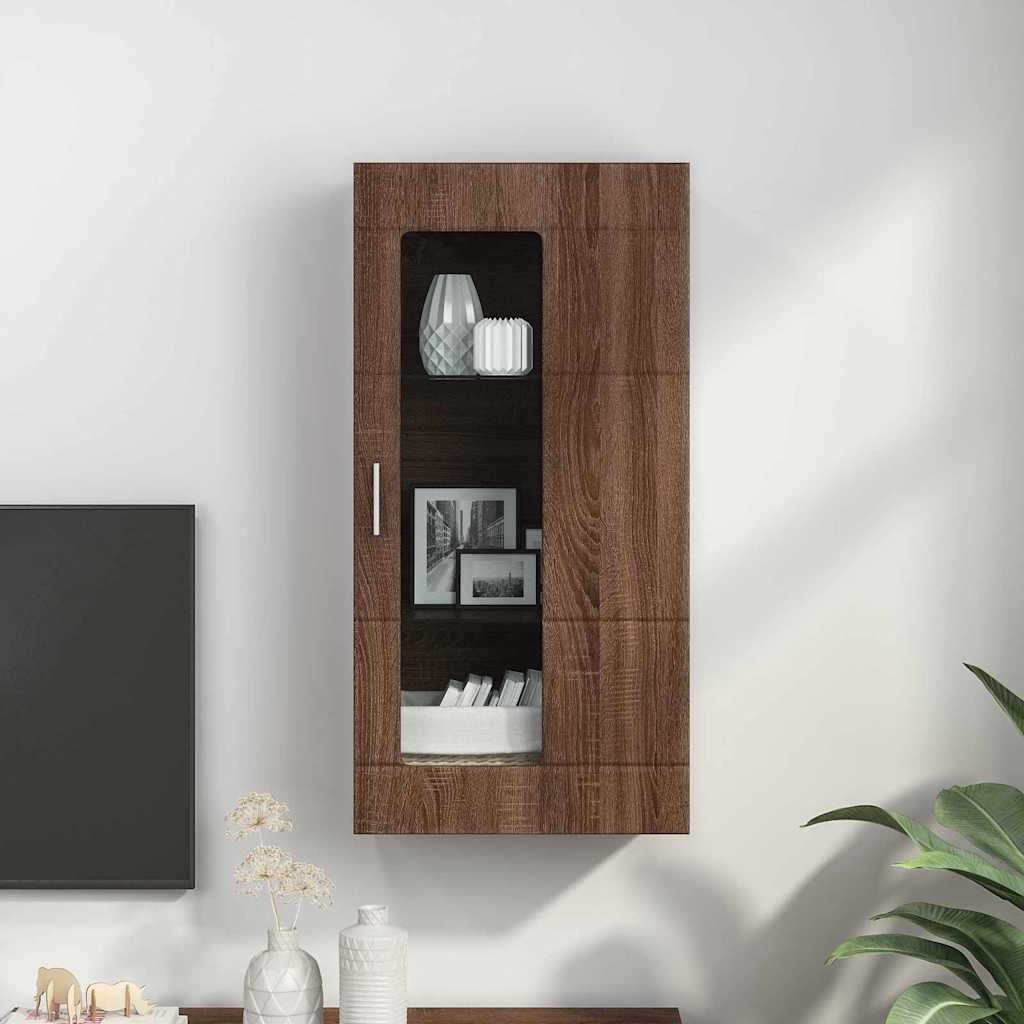 Highboard mit Regal FLORIN Weiß 60 x 35 x 182 cm Holzwerkstoff