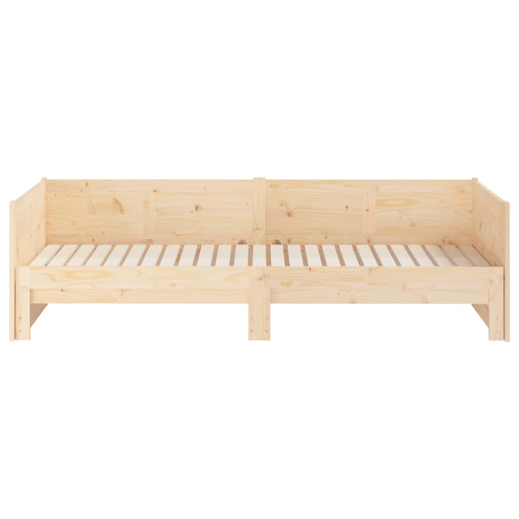 Ausziehbares Tagesbett Natur 180 x 200 cm Massives Kiefernholz