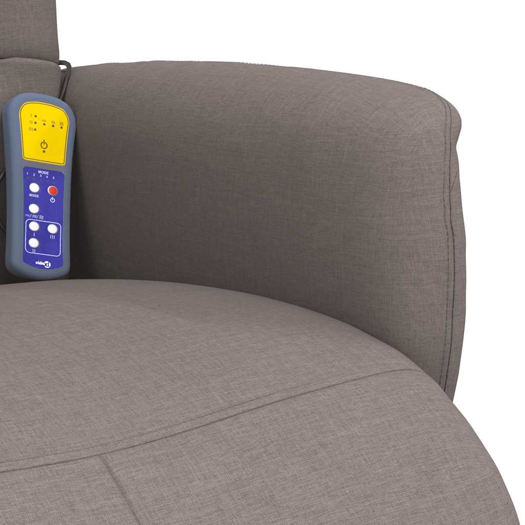 Massagesessel mit Fußteil Braun Stoff