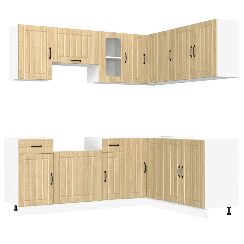 11-tlg. Küchenschrank-Set Lucca Weiß Holzwerkstoff