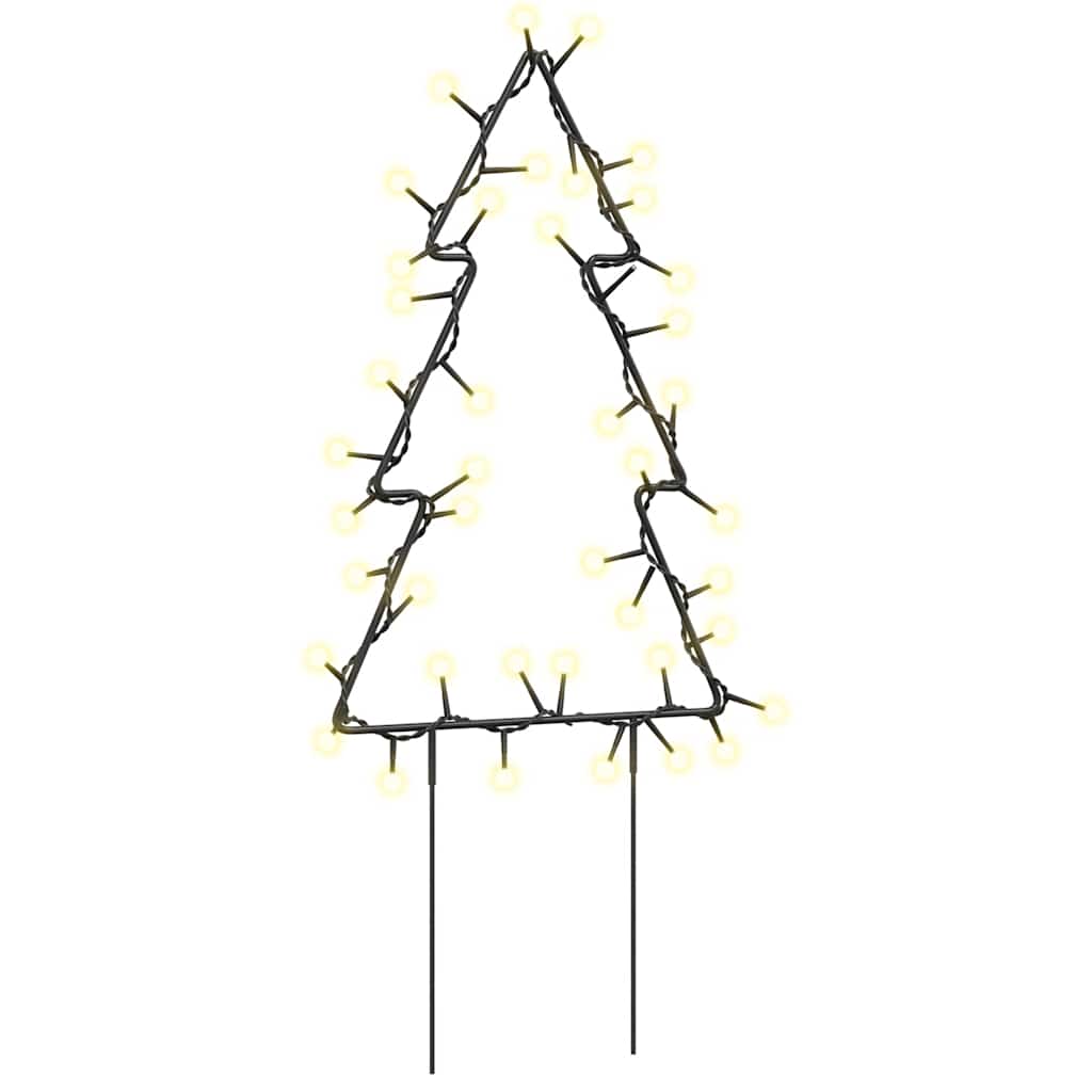 Weihnachtsbäume mit Erdspießen 3 Stk. 50 LEDs 30 cm