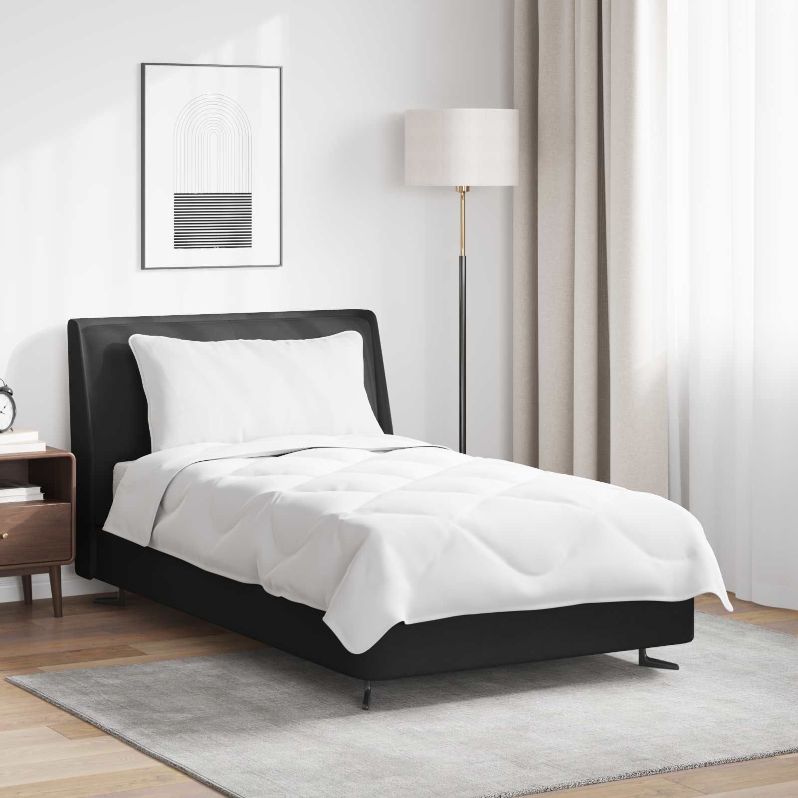 Sommerdecke mit Kissen 2 pcs Weiß Mikrofaser