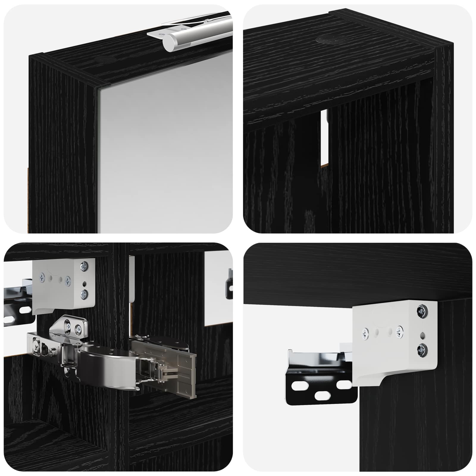 Badezimmerschrank-Set 3 pcs 80 x 10,5 x 50 cm Holzwerkstoff
