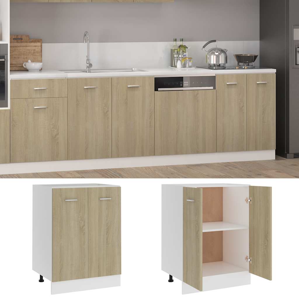 Unterschrank Lyon Weiß 60x46x81,5 cm Holzwerkstoff