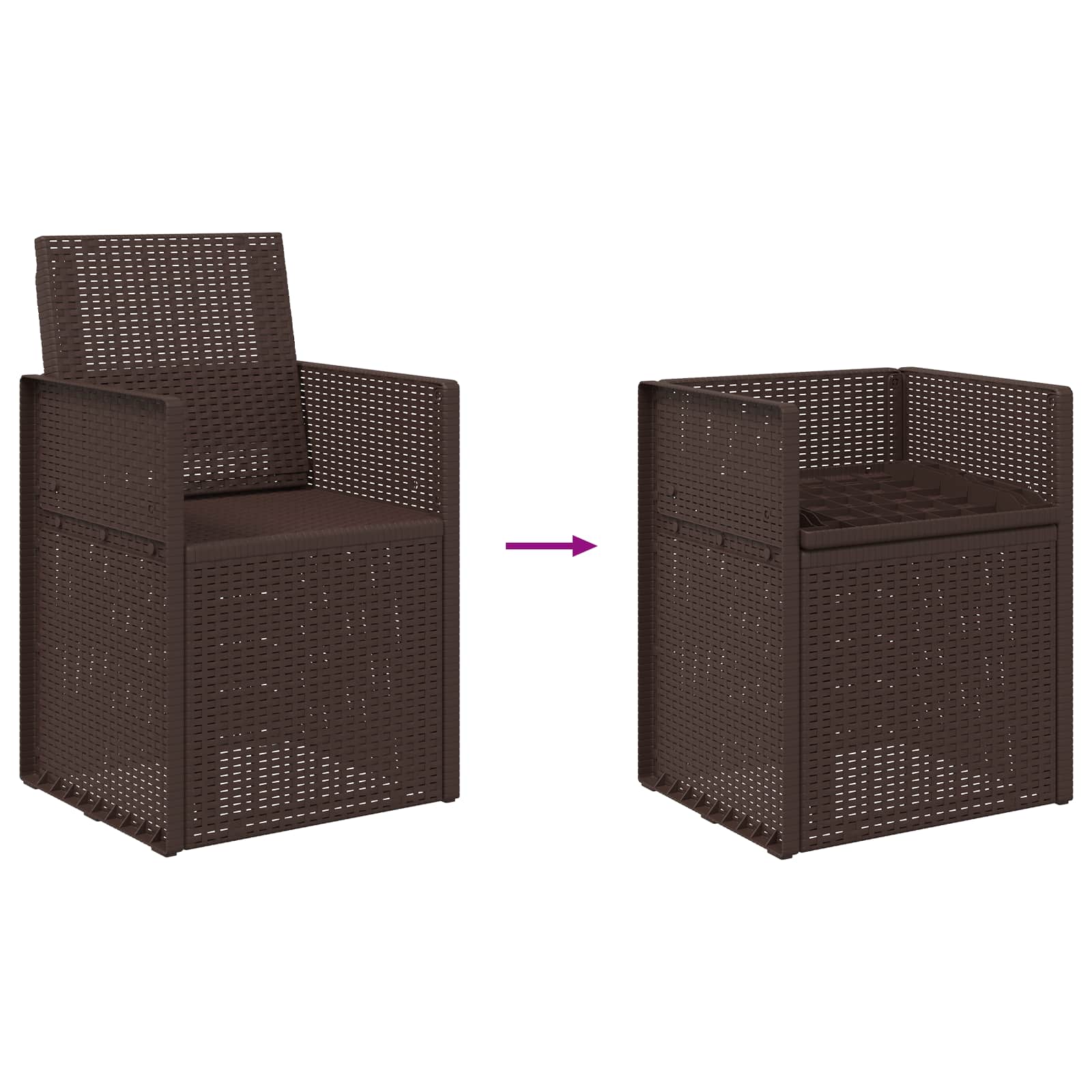 Garten Esszimmerstühle 2 pcs Weiß und Hellgrau PP