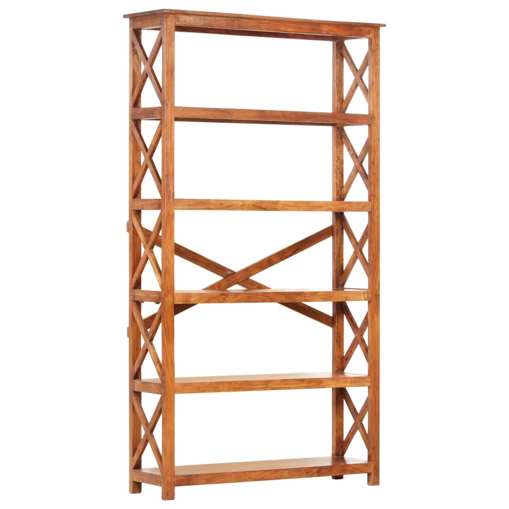 Bücherregal 60x30x160 cm Massivholz mit Honigfarbenem Finish