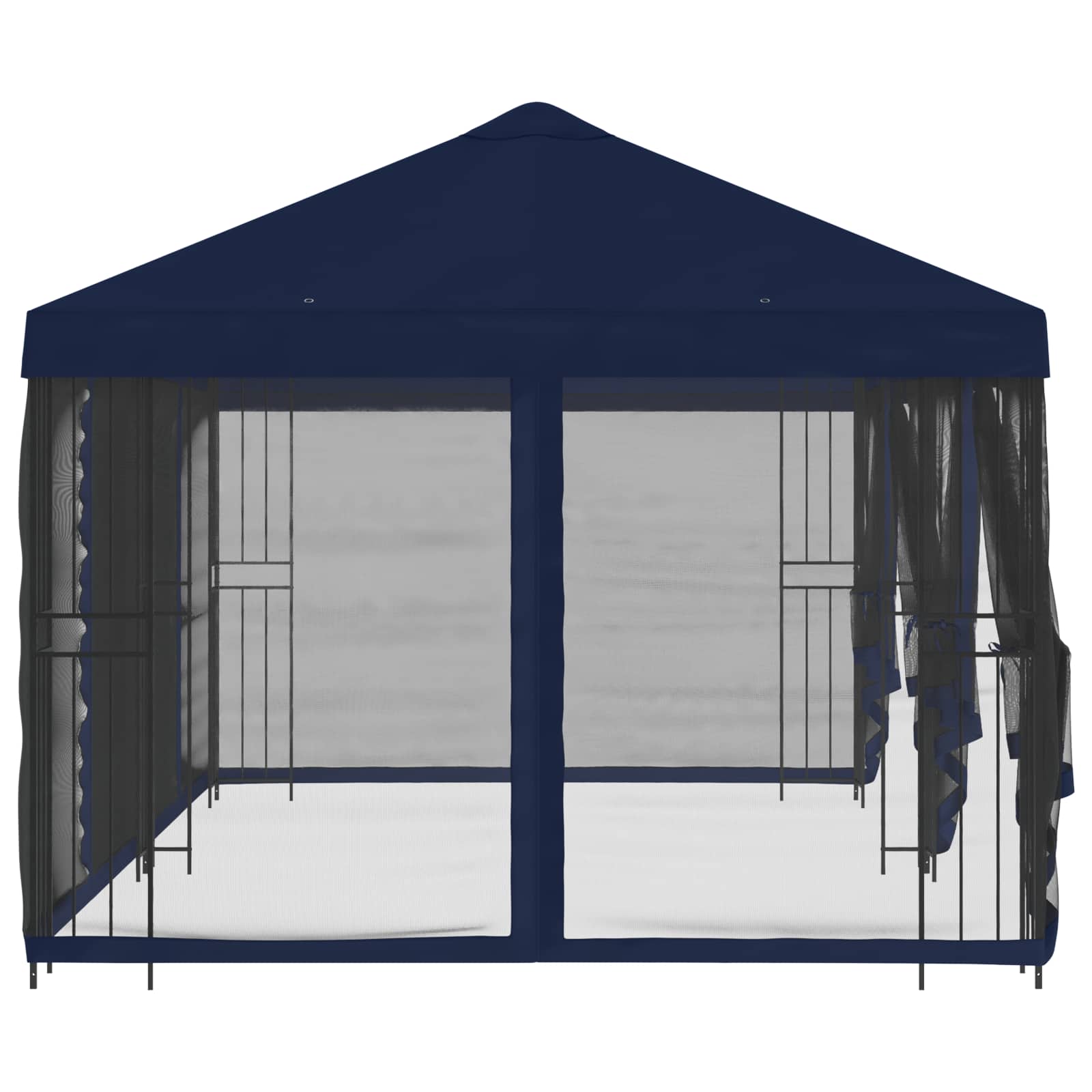 Pavillon mit Seitenwänden 6 x 3 m Beige Polyester und Stahl 190