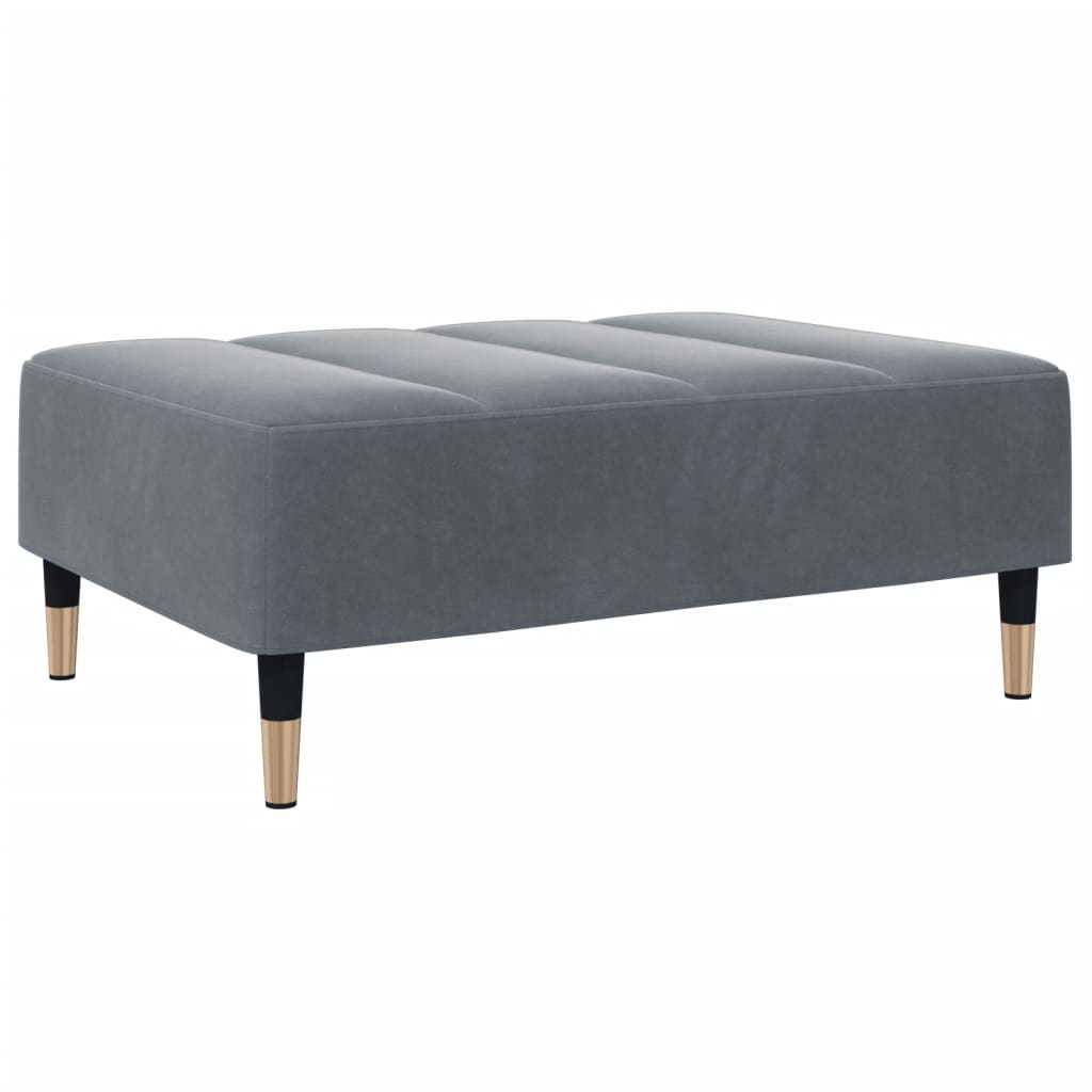 Fußhocker Hellgrau 77x55x31 cm Samt
