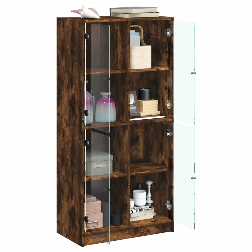 Bücherschrank mit Türen Weiß 136x37x142 cm Holzwerkstoff