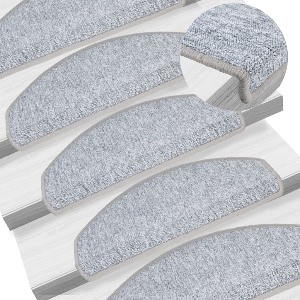 Stufenmatten 15 Stk. 56x17x3 cm Anthrazit Halbrund
