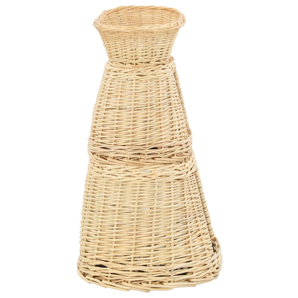 3-tlg. Katzenkorb-Set mit Kissen Grau 47x34x60 cm Natur Weide