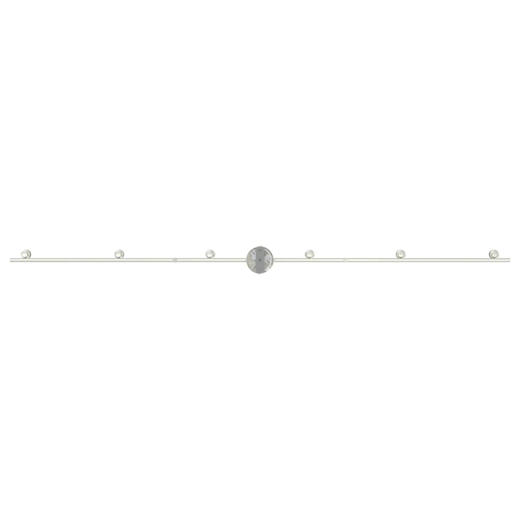 Deckenstrahler mit Strahlern Nickel 8 x 8 x 10,5 cm Stahl