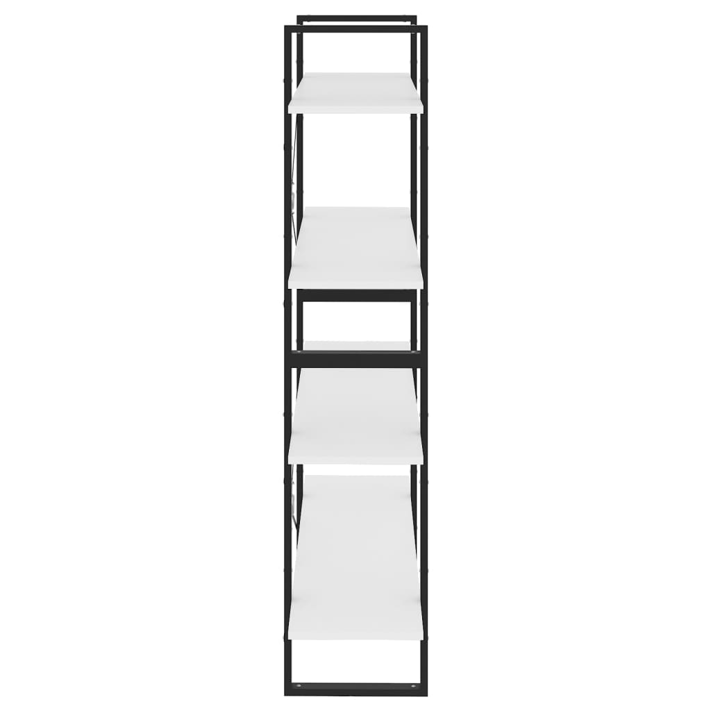Bücherregal 2 Fächer Weiß 100x30x70 cm Holzwerkstoff