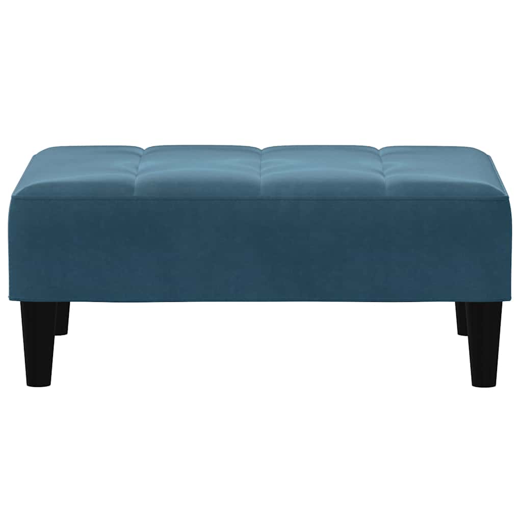 Fußhocker Blau 77x55x31 cm Samt