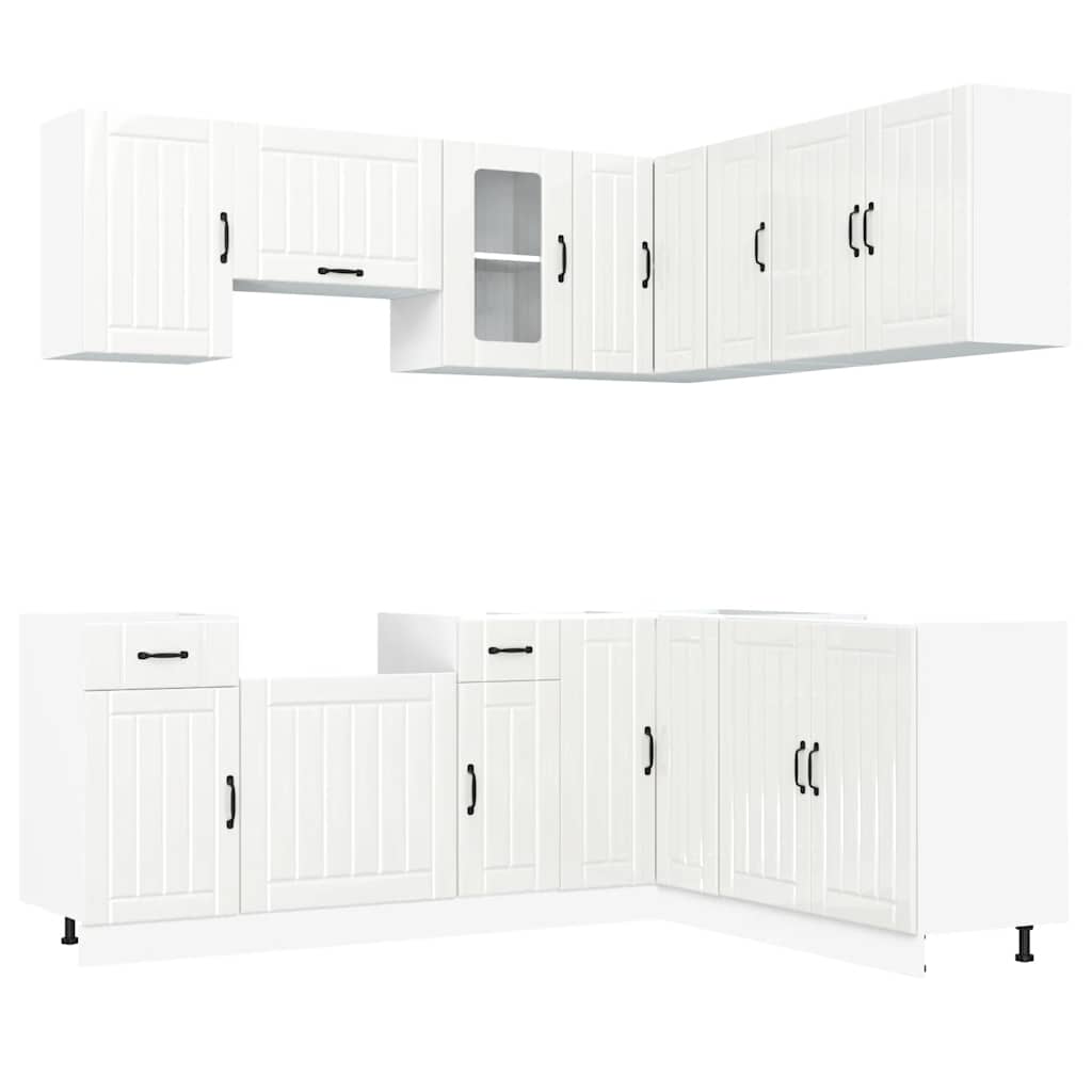 11-tlg. Küchenschrank-Set Lucca Weiß Holzwerkstoff