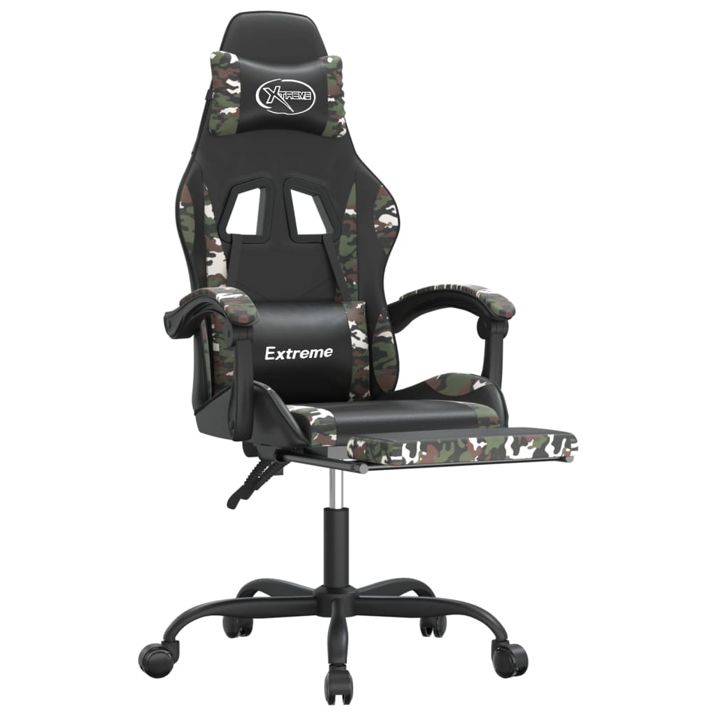 Gaming-Stuhl Schwarz und Golden Kunstleder