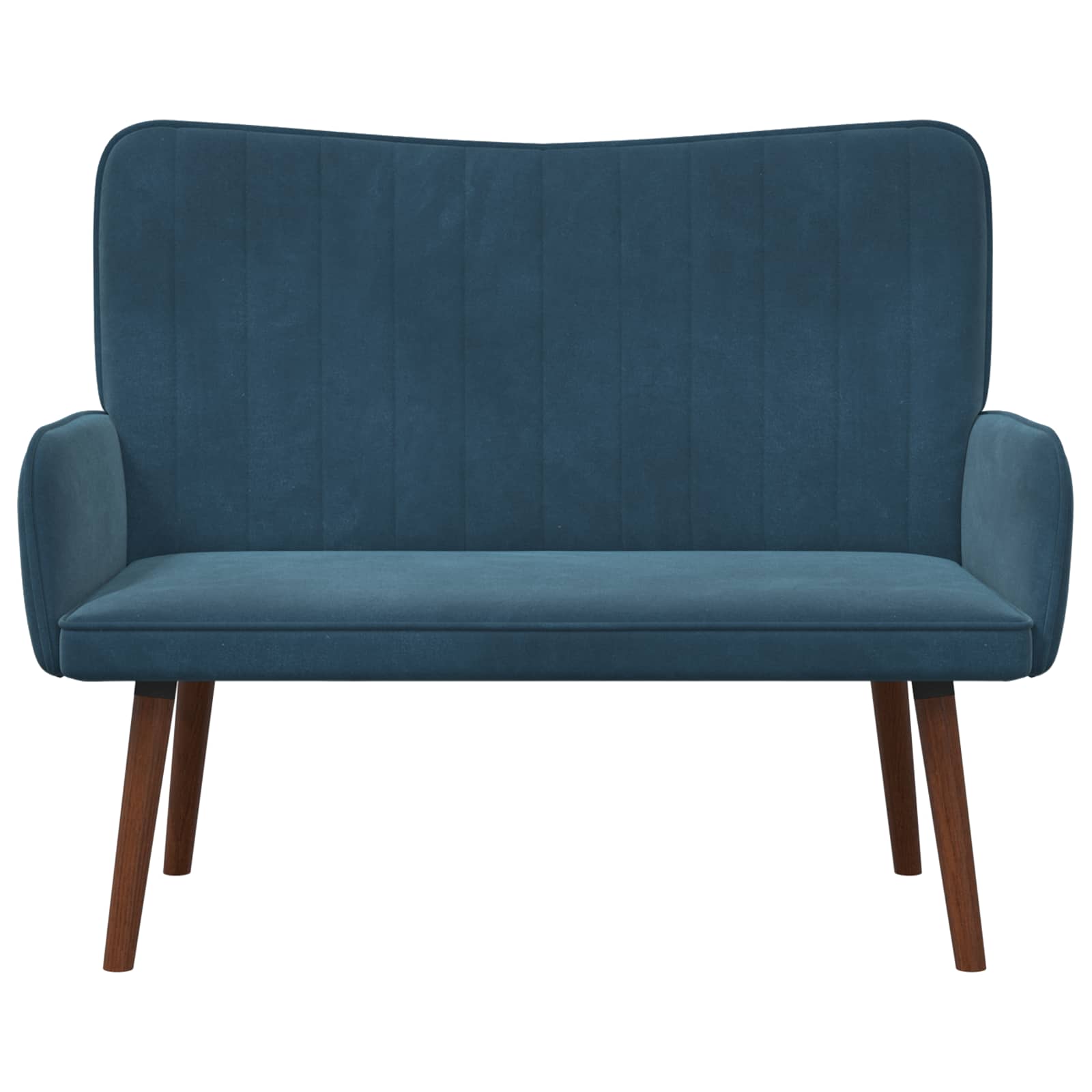 2-Sitzer Sofa Hellgrau 115 x 61 x 87 cm Samt (V)