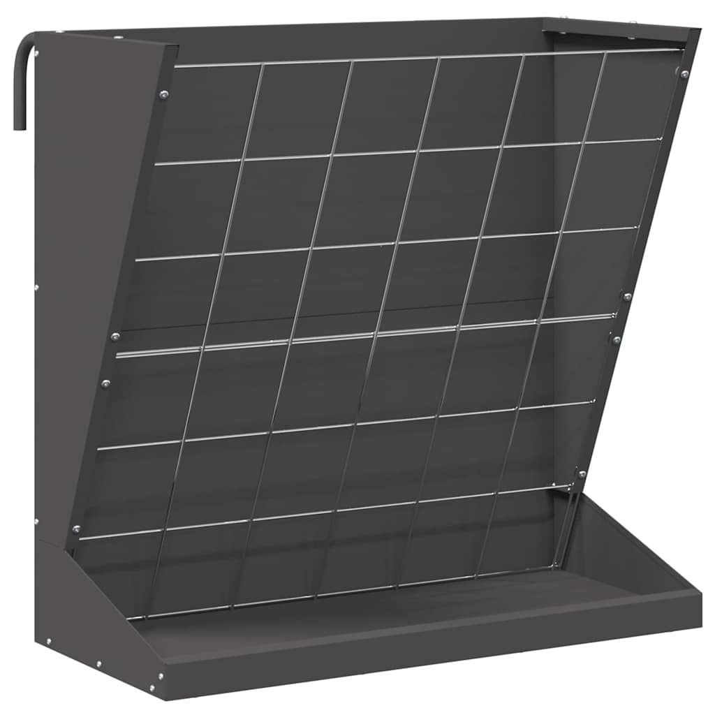 Heu Futterspender Schwarz 71 x 33 x 70 cm Kaltgewalzter Stahl