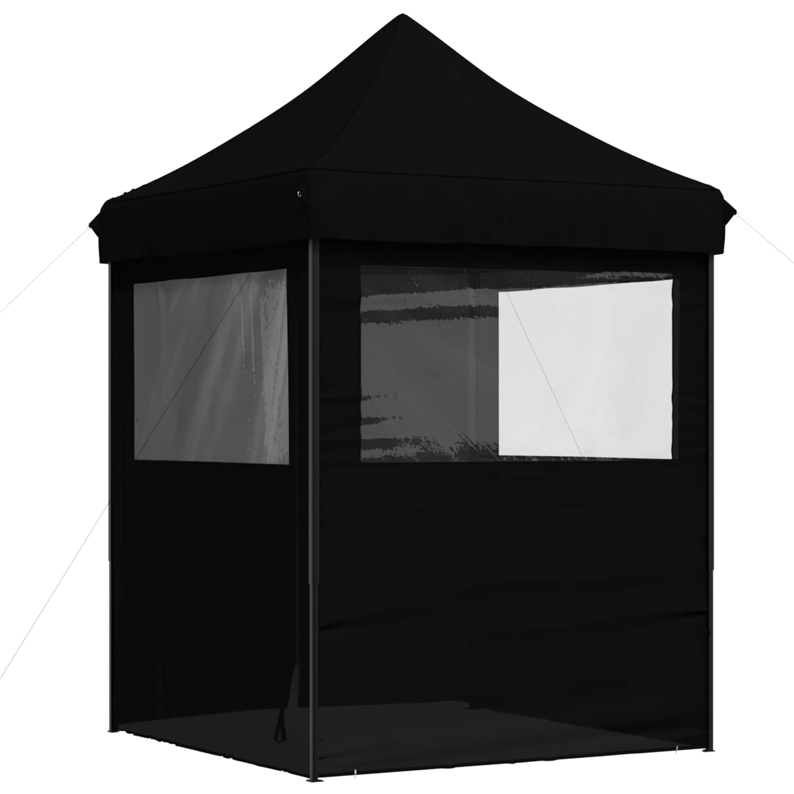 Partyzelt Faltbar Pop-Up Schwarz 200x200x306 cm