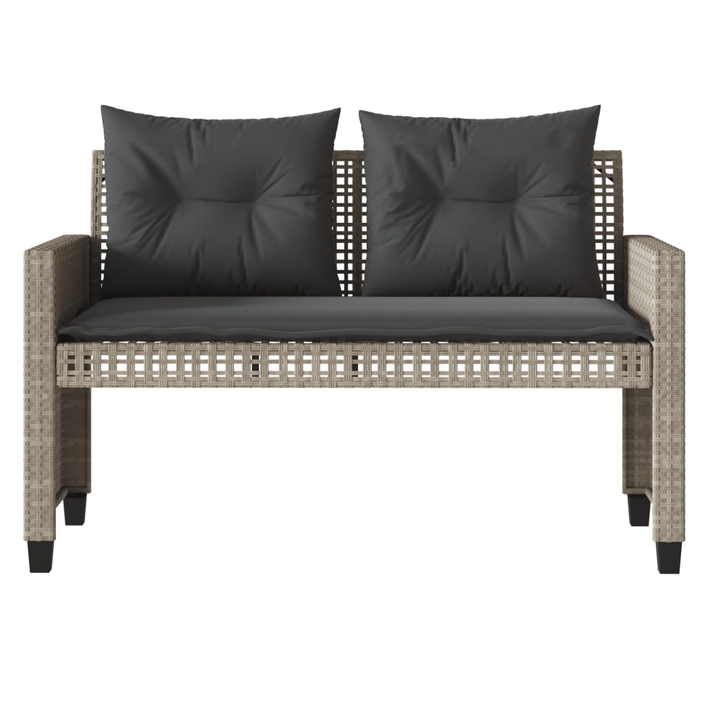 4-tlg. Garten-Sofagarnitur mit Kissen Schwarz Poly Rattan Glas