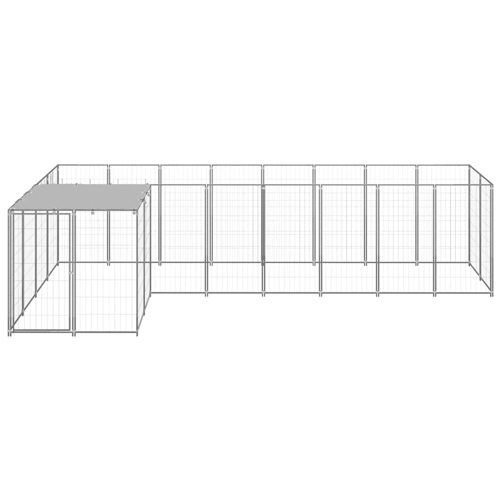 Hundezwinger Schwarz 6,05 m² Stahl