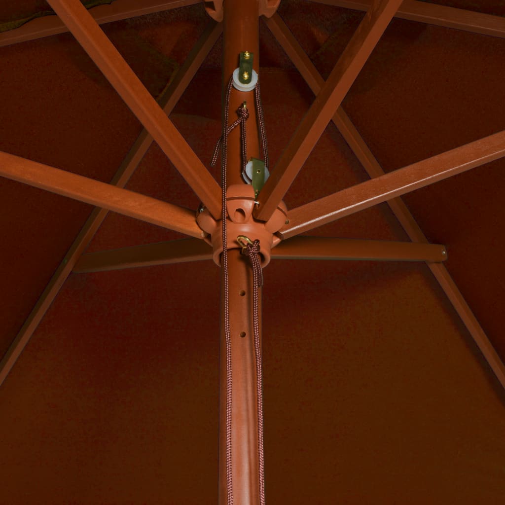Sonnenschirm mit Holz-Mast 200x300 cm Schwarz