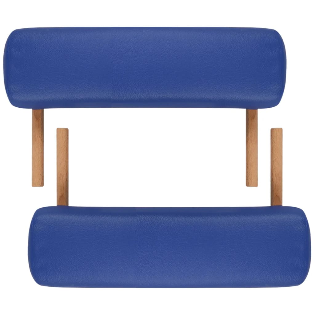 Massagetisch mit 2 Zonen Holzrahmen Anthrazit 186×68 cm