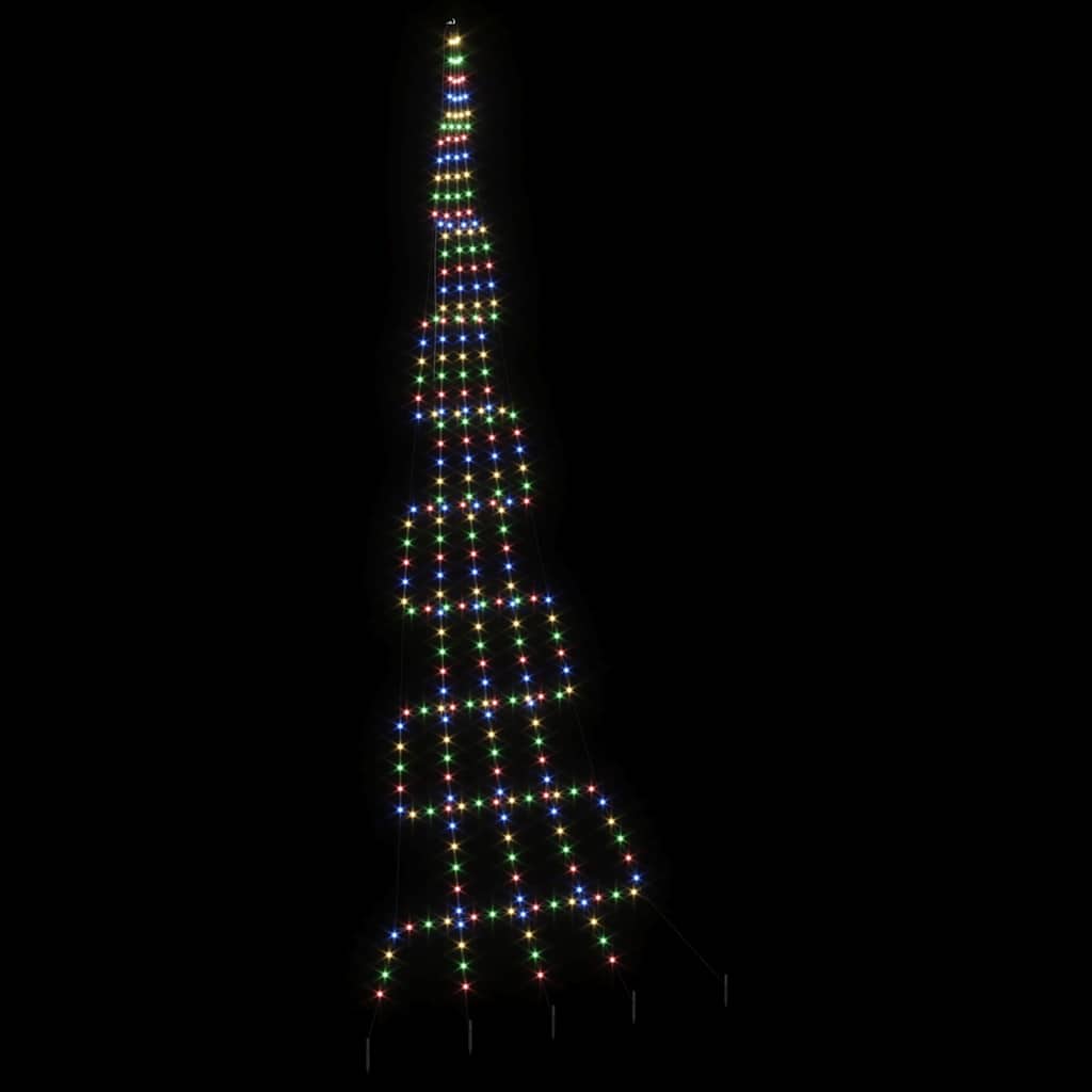 LED Weihnachtsbaum mit Erdspießen Warmes Weiß 182 cm Metall