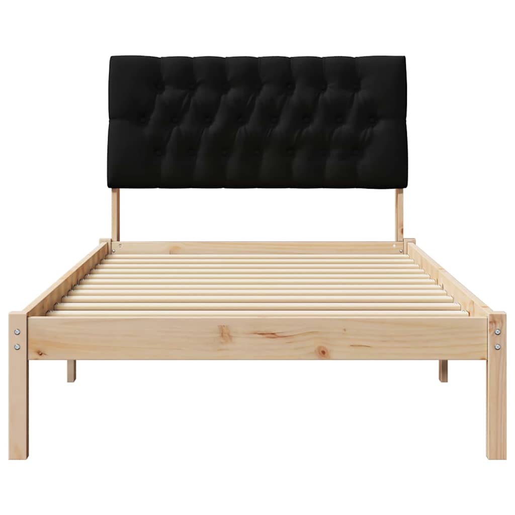 Bettgestell mit gepolstertem Kopfteil Braun 200 x 200 cm