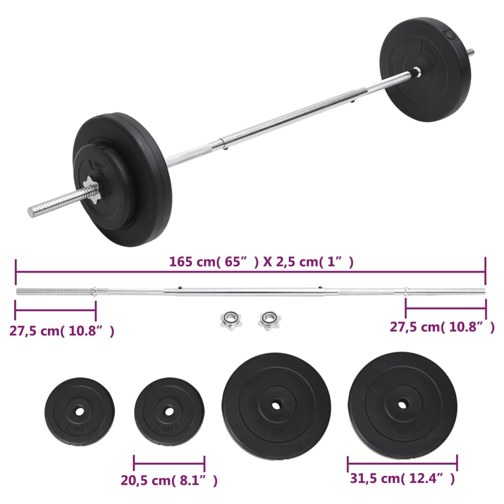 Langhantel mit Gewichten 60 kg