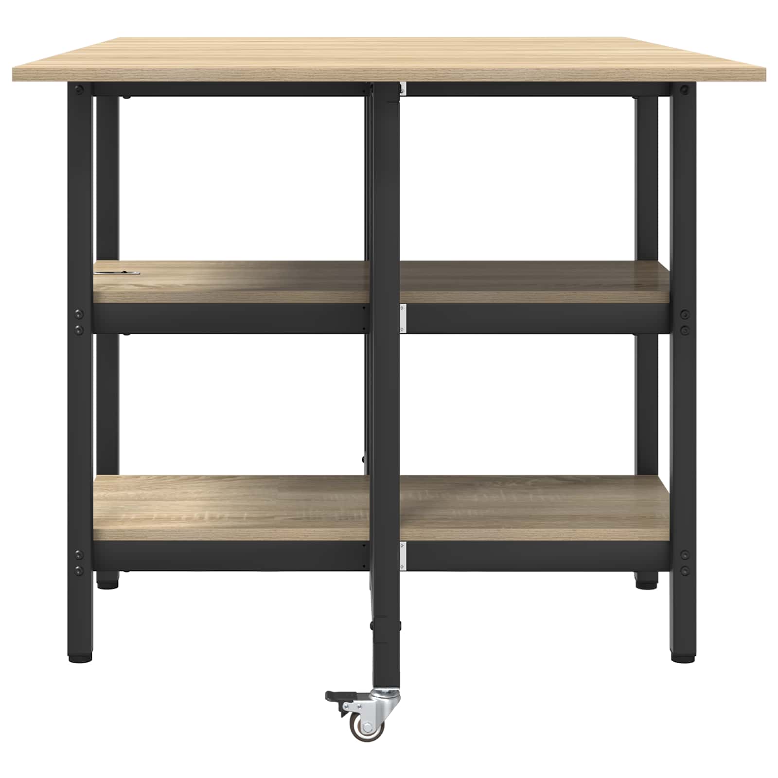 Esstisch 122 x 80 x 76,5 cm Holzwerkstoff Schwarze Eiche