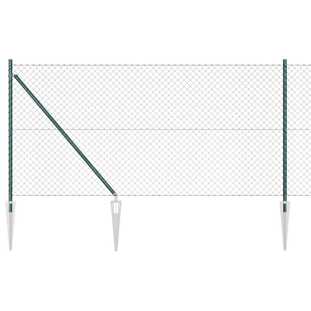 Outdoor Kettenglied-Zaun Erdfixierung 10 x 0,4 m Grün Netz